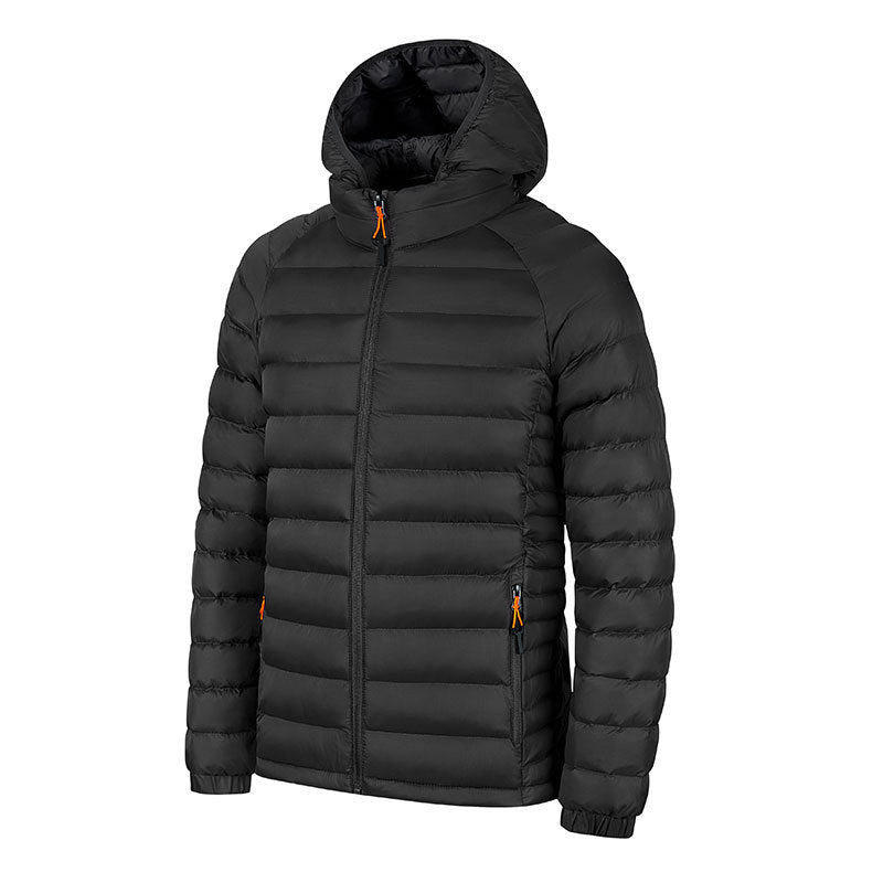 Exclusive Men's Lightweight Packable Zipper Jacket – Warm Casual Outerwear — Black — Size L — Alternate View 10