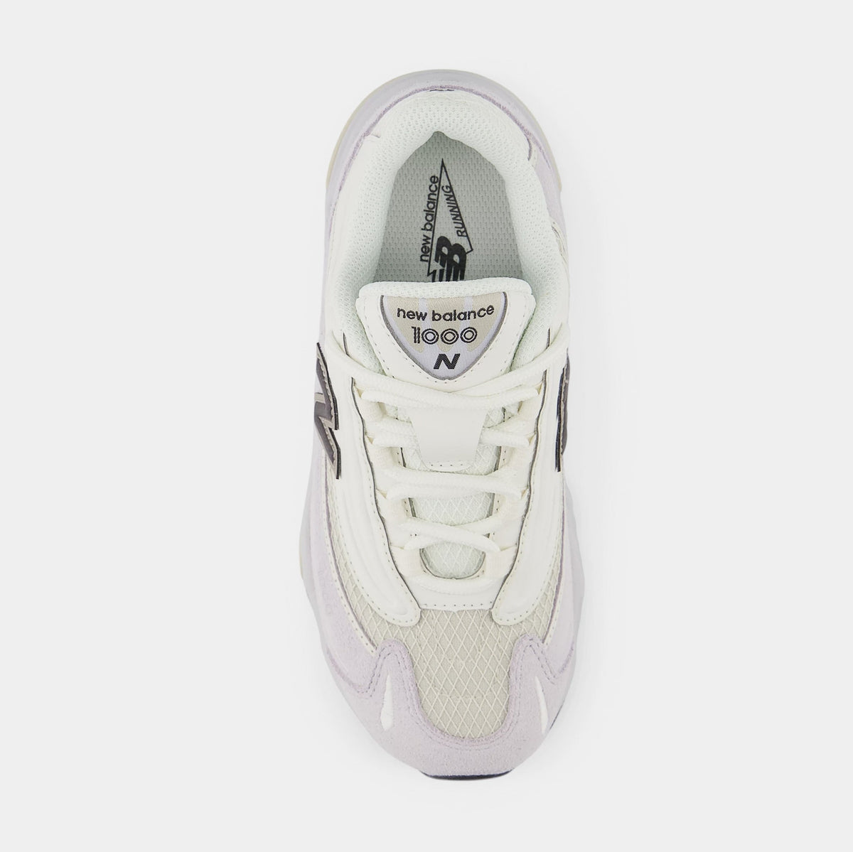 Exclusive 1000 Preschool Running Shoes (White/Black) — 11C — Back View
