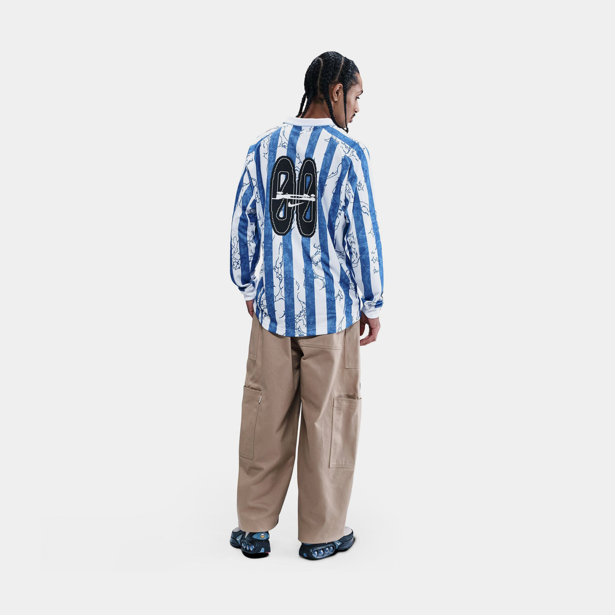 Exclusive Air VCTRY Long Sleeve Mens Jersey (Psychic Blue/Light Armory Blue/White) — S — Side View