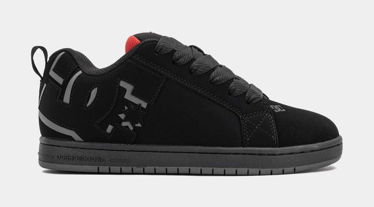 Exclusive Court Graffik Mens Skate Shoes (Black/Red) — 7 — Front View
