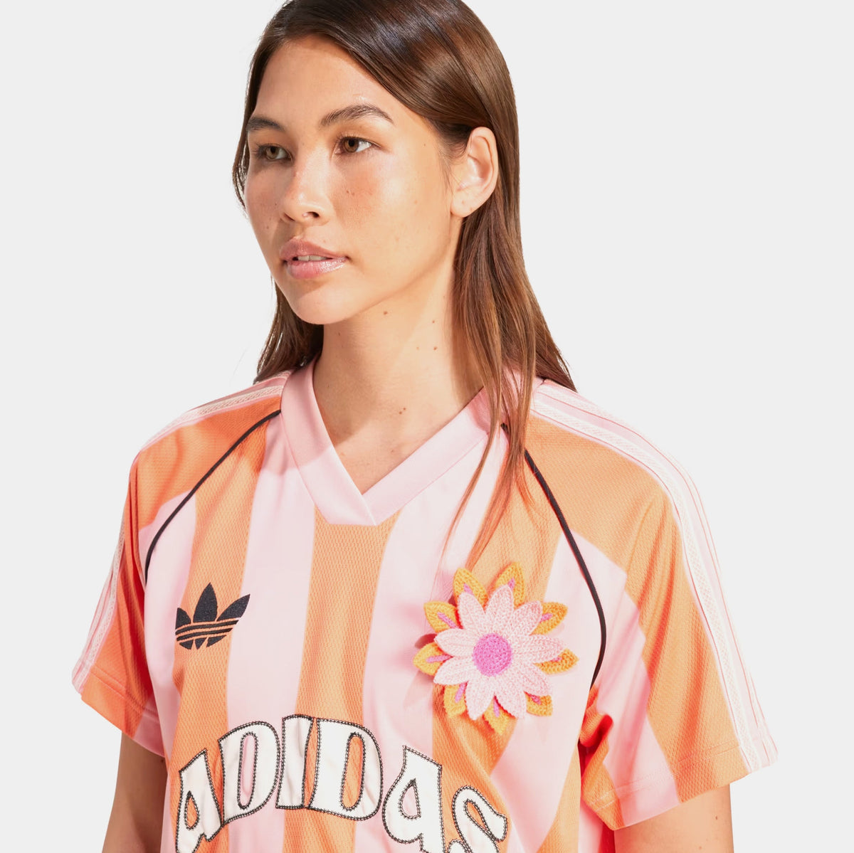 Exclusive Summer Glow Womens Jersey (Semi Pink Spark/Semi Solar Orange) — XS — Back View