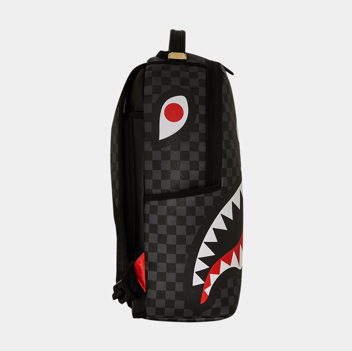 Exclusive Peanuts Snoopy Top Shark Money Mens Backpack (Black/Grey) — OS — Back View