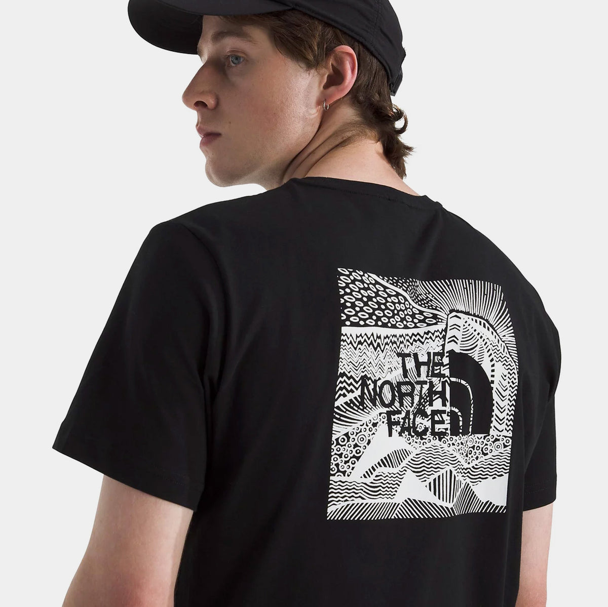 Exclusive Redbox Celebration Mens Short Sleeve Shirt (Black/White) — S — Back View