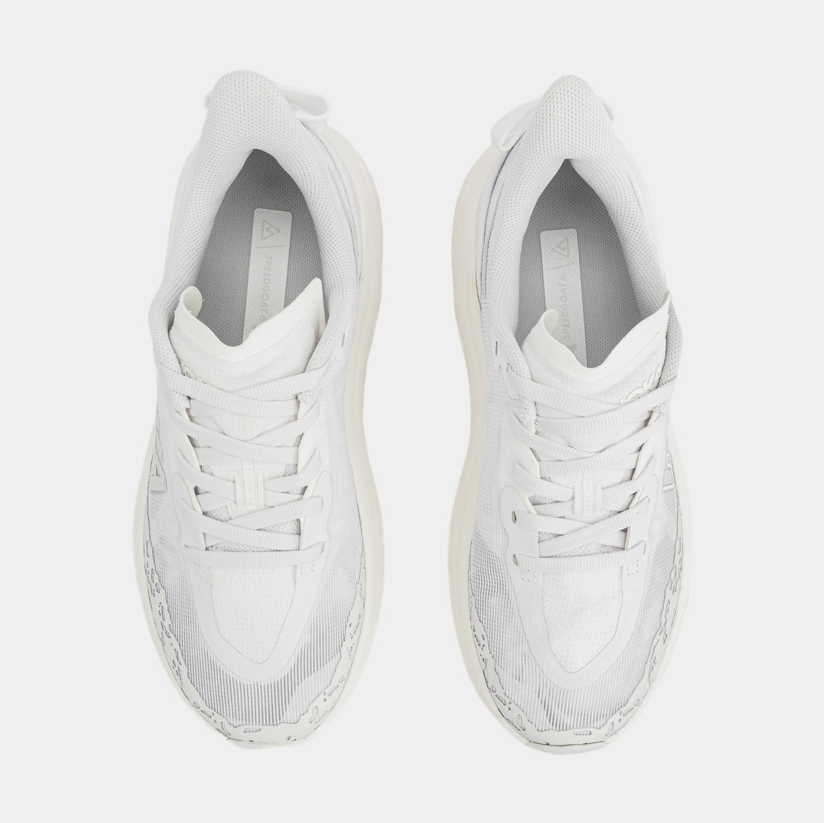 Exclusive SpeedGoat 6 Womens Running Shoes (White) — 5 — Side View