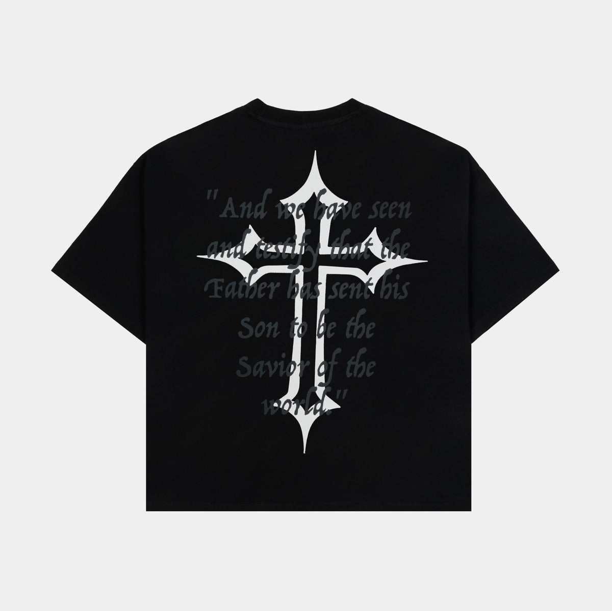 Exclusive The Savior Mens Short Sleeve Shirt (Black/Red) — XS — Side View