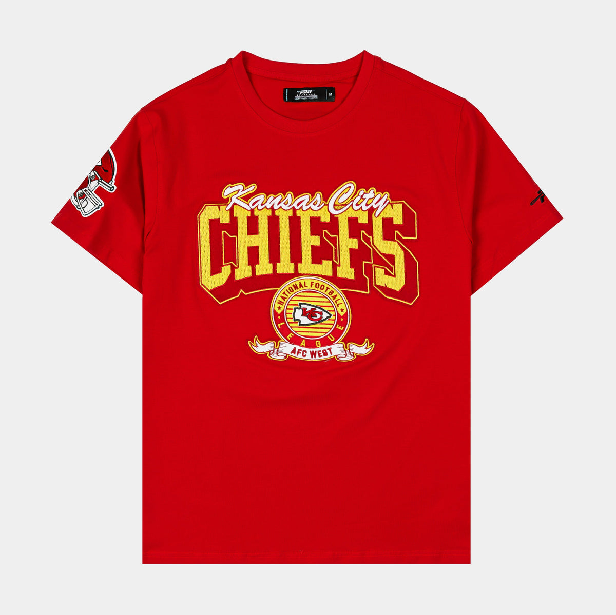 Exclusive Kansas City Chief Mens Short Sleeve Shirt (Red/Yellow) — S — Front View