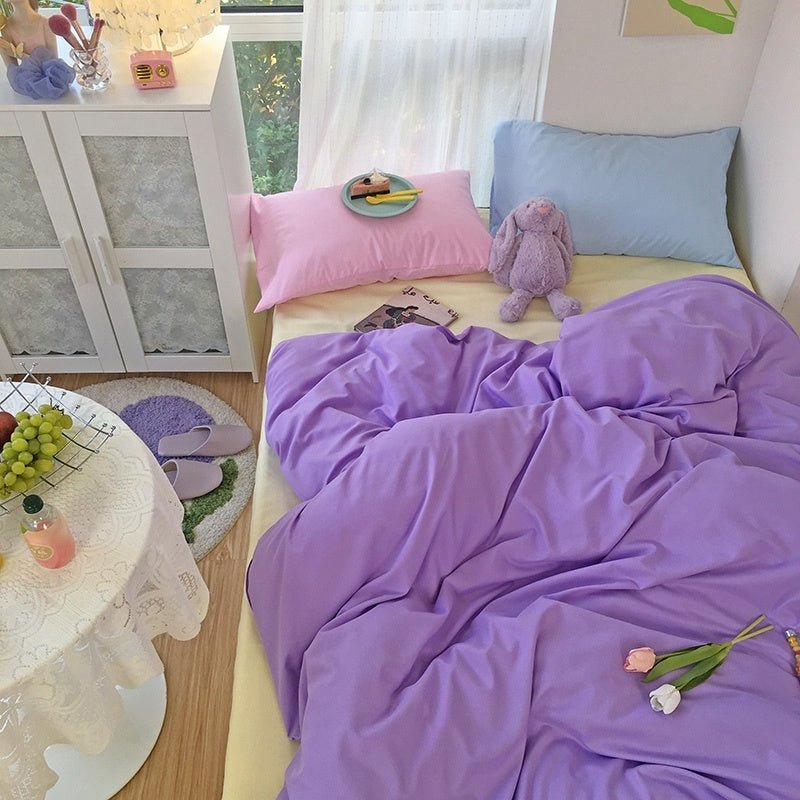 Exclusive Four-piece Mix And Match — CustardB — Size 1.2m bed sheet 3pcs — Lifestyle View