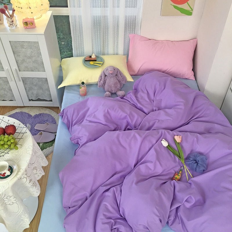 Exclusive Four-piece Mix And Match — CustardB — Size 1.2m bed sheet 3pcs — Detail View