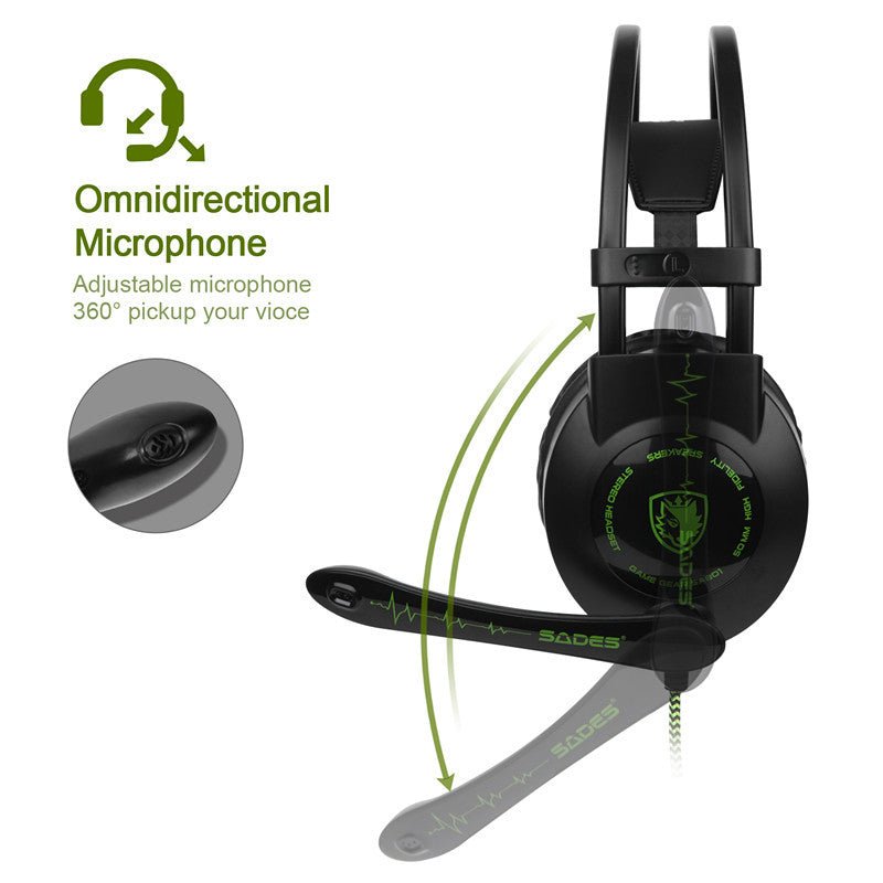 Exclusive Gaming Headset — Green — Side View