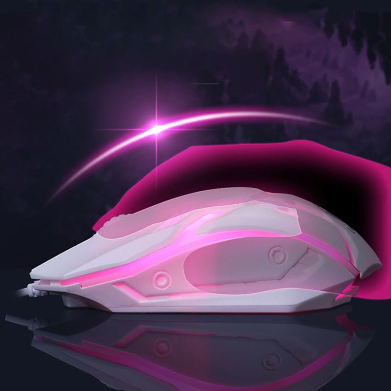 Exclusive Gaming Keyboard Mouse Glowing Set — Black — Top View