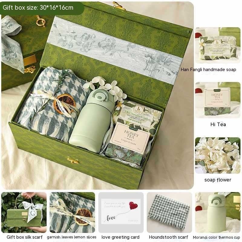 Exclusive Gift For Girlfriend Niche Winter Scarf Gift Box — Style 1 — Lifestyle View