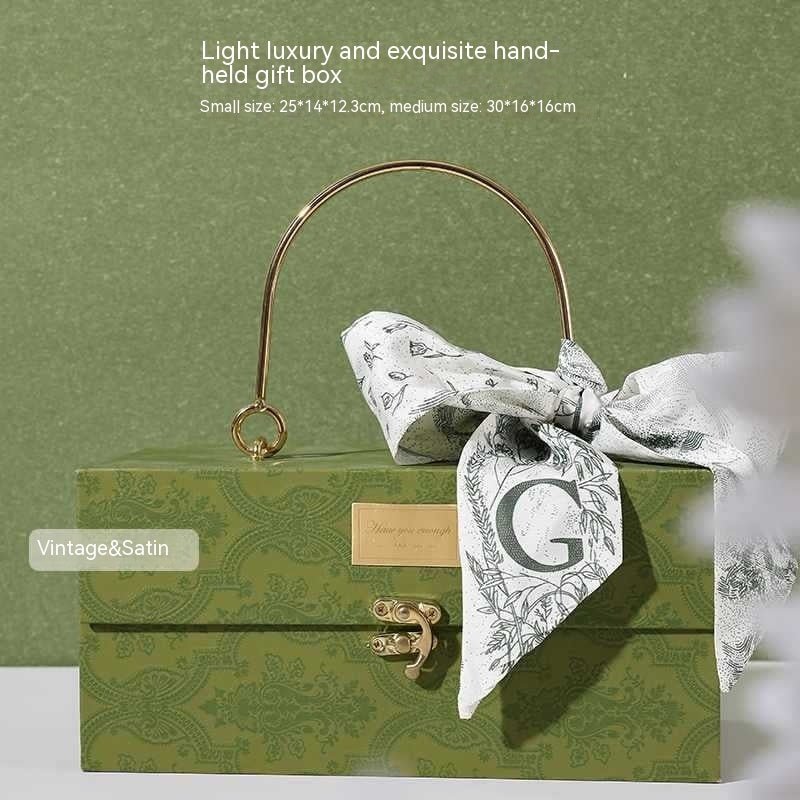 Exclusive Gift For Girlfriend Niche Winter Scarf Gift Box — Style 1 — Side View