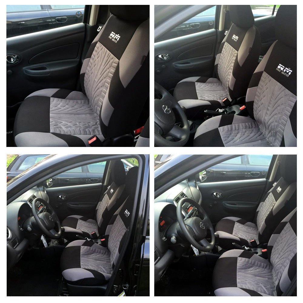 Exclusive GM Car Seat Covers — Black A — Back View