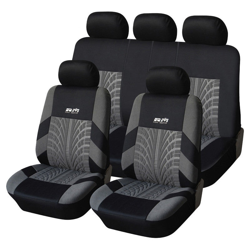 Exclusive GM Car Seat Covers — Black A — Front View