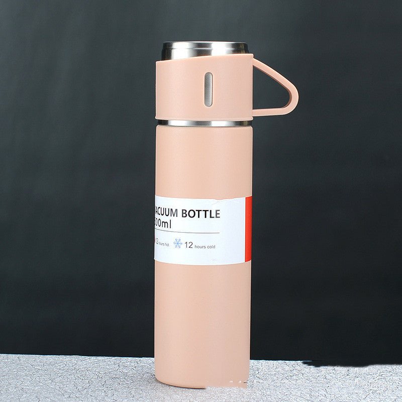 Exclusive Handbag Gift Box Set Gift Vacuum Water Cup — Single cup pink — Back View