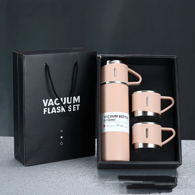 Exclusive Handbag Gift Box Set Gift Vacuum Water Cup — Single cup pink — Front View