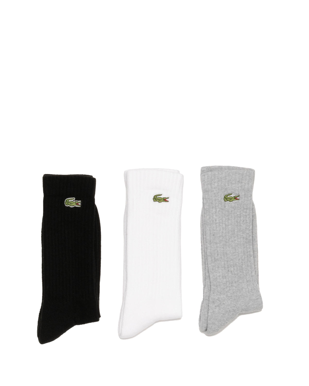 Exclusive Lacoste SPORT High-Cut Socks Three-Pack — L — Front View