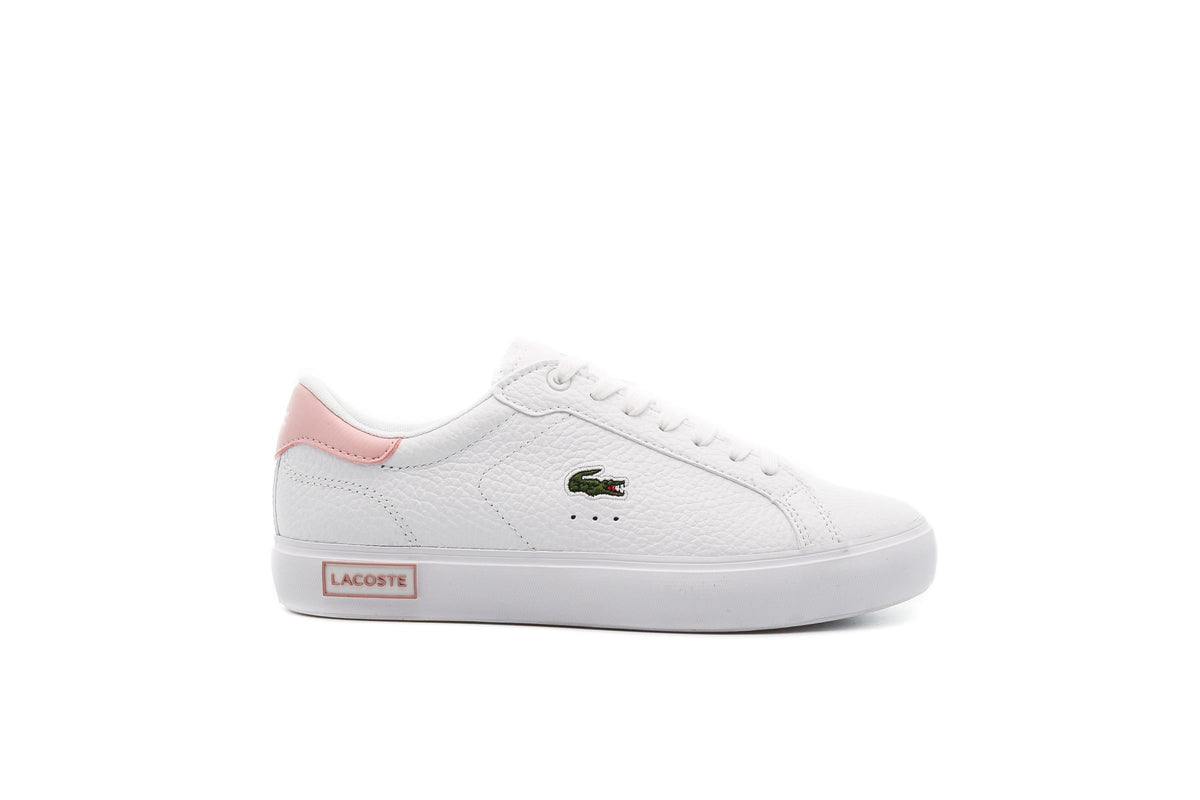 Exclusive Lacoste WMNS POWERCOURT "WHITE PINK" — 5 — Front View