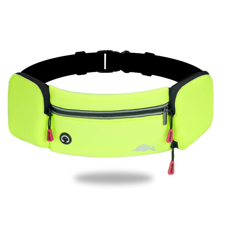 Exclusive Lightweight unisex waist pack with water bottle holder — Black — Size Without kettle — Back View