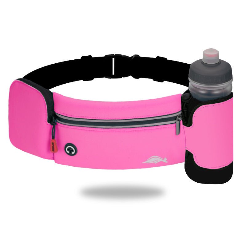 Exclusive Lightweight unisex waist pack with water bottle holder — Black — Size Without kettle — Detail View