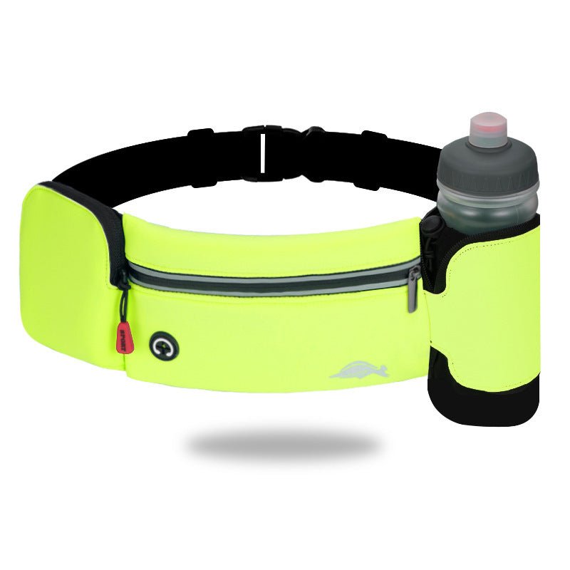 Exclusive Lightweight unisex waist pack with water bottle holder — Black — Size Without kettle — Front View