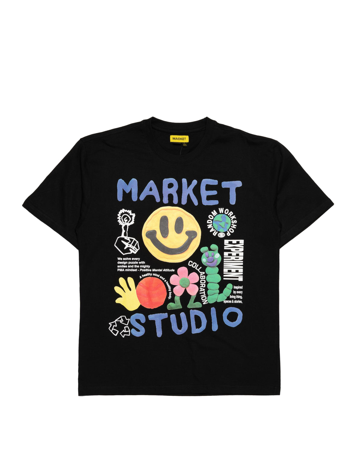 Exclusive Market SMILEY COLLAGE TEE — 2XS — Front View
