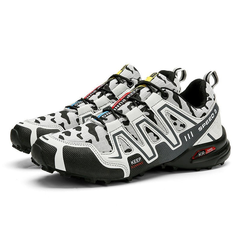 Exclusive Men Hiking Shoes — LIGHT GREY — Size 39 — Top View