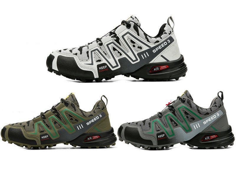 Exclusive Men Hiking Shoes — LIGHT GREY — Size 39 — Side View