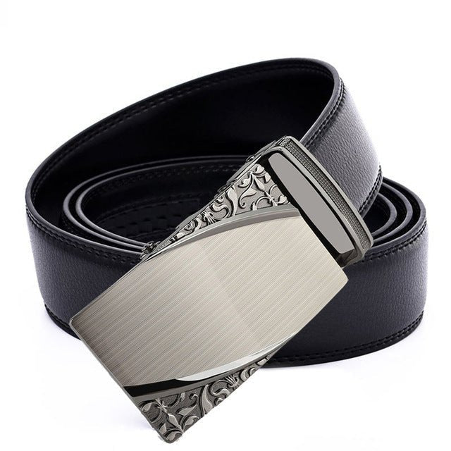 Exclusive Men's automatic buckle belt — 6style — Size 120cm — Front View