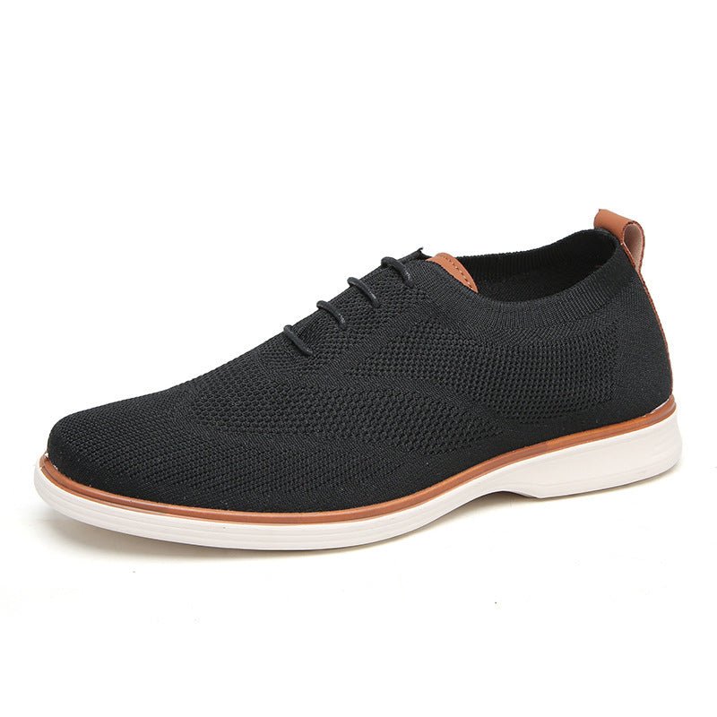 Exclusive Men's Business Casual Shoes — Black — Size 40 — Top View