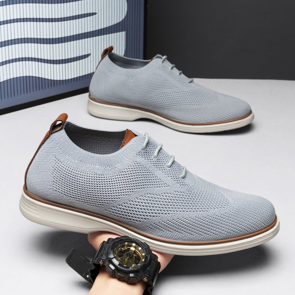 Exclusive Men's Business Casual Shoes — Black — Size 40 — Front View
