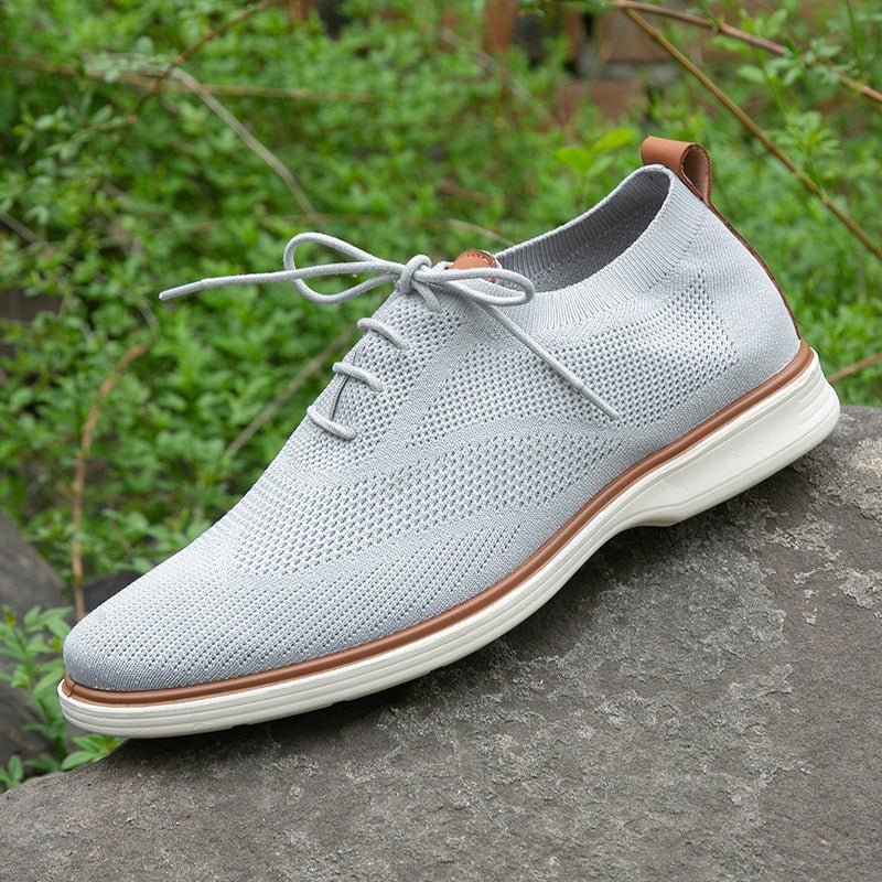 Exclusive Men's Business Casual Shoes — Black — Size 40 — Back View