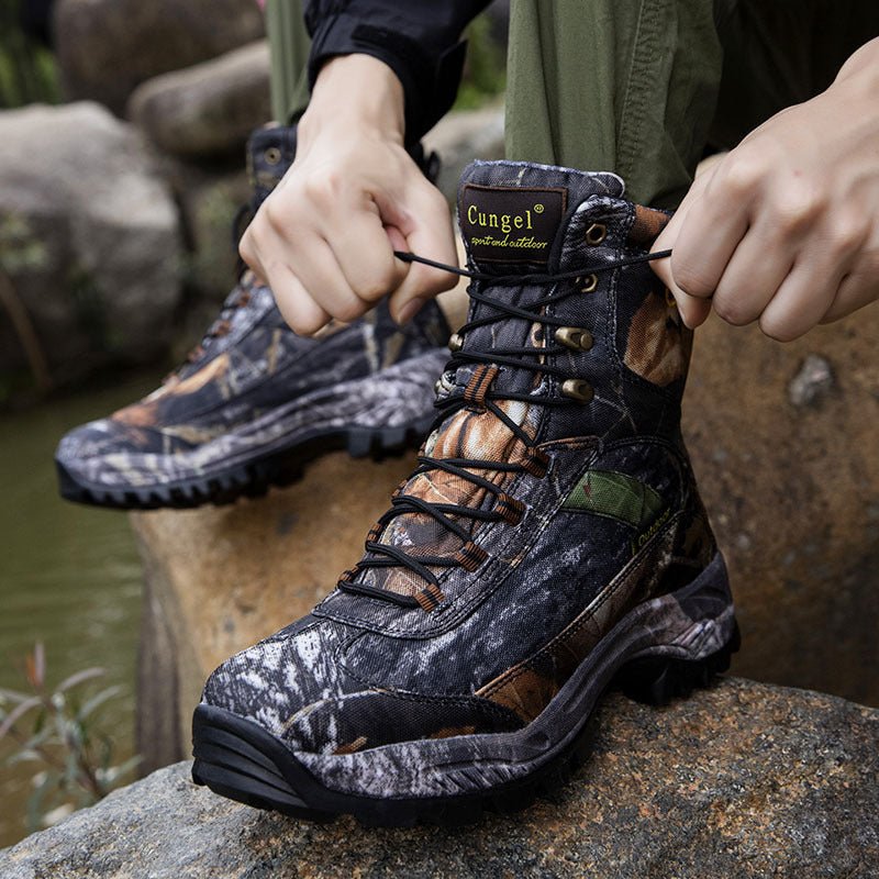 Exclusive Men's hiking shoes — Black — Size 44 — Top View