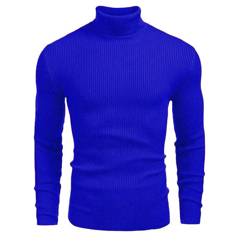Exclusive Men's Slim-fit Turtleneck Long-sleeved Sweater — White — Size M — Alternate View 13