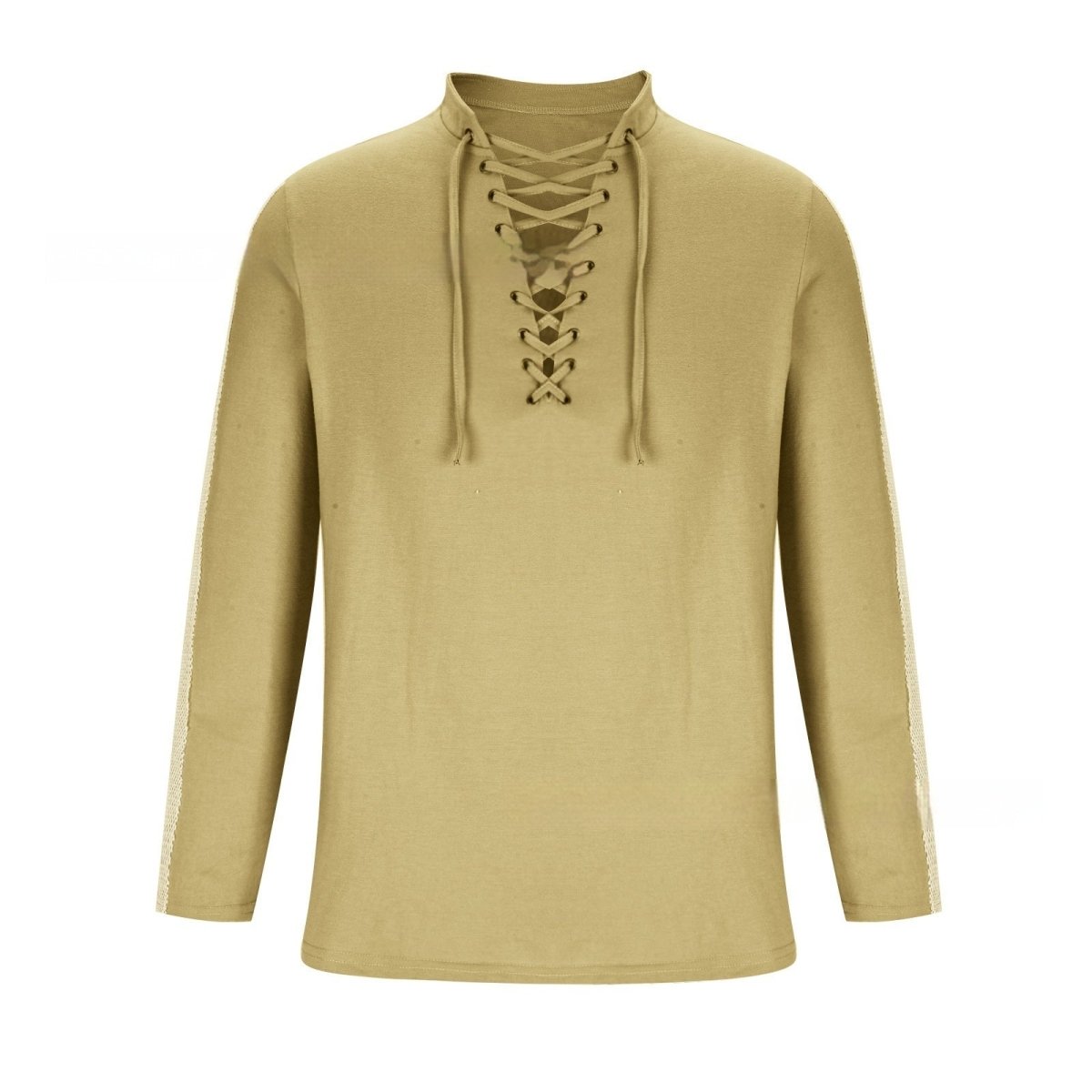 Exclusive Mesh Long-sleeved Solid Color Collar Top — Dark Gray — Size S — Alternate View 7