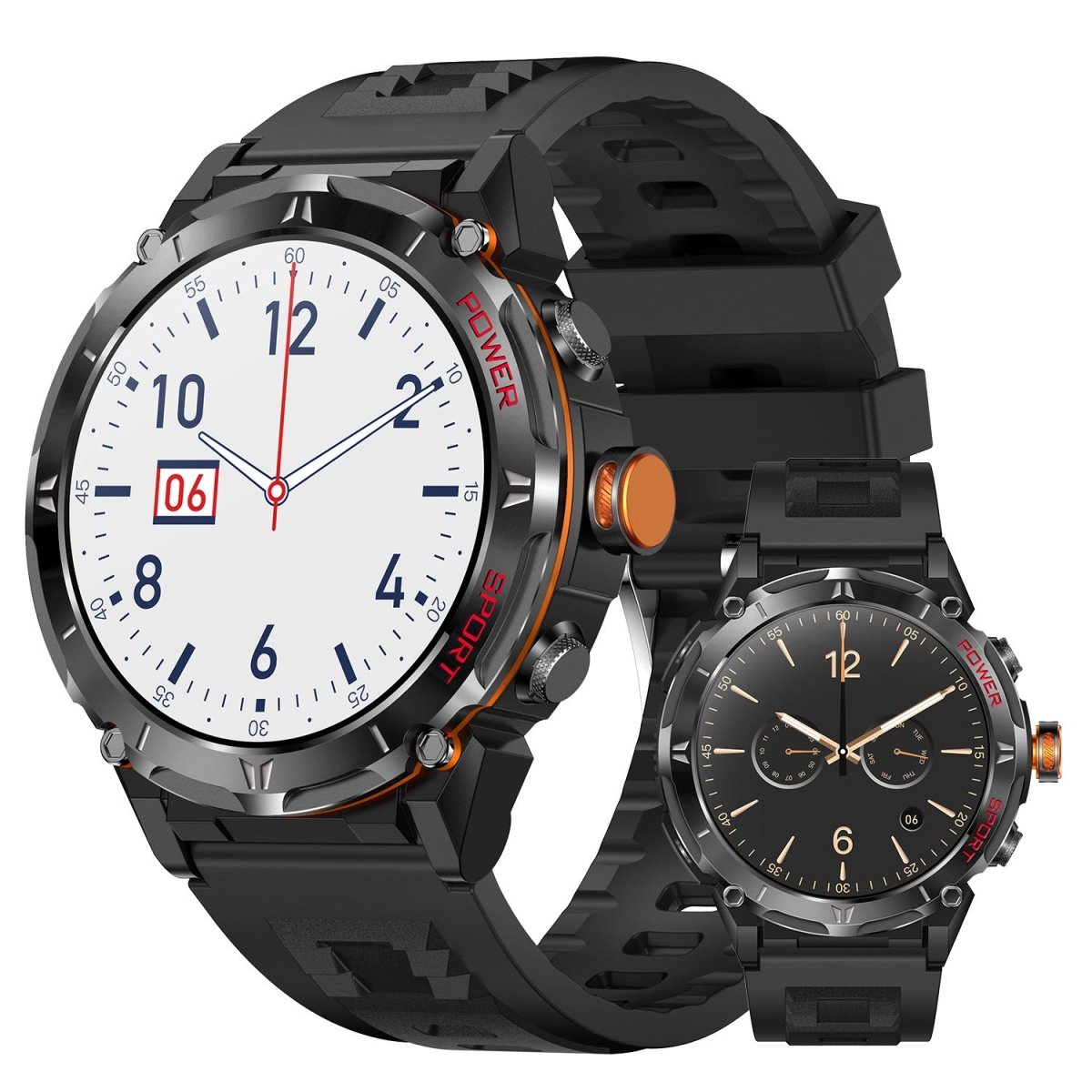 Exclusive New Y18 Smart Watch | Fitness & Tech On Your Wrist — Black — Side View