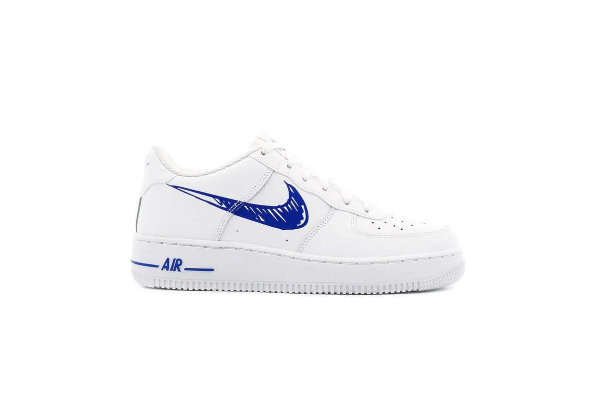 Exclusive Nike AIR FORCE 1 LOW GS "WHITE" — 3.5Y — Front View