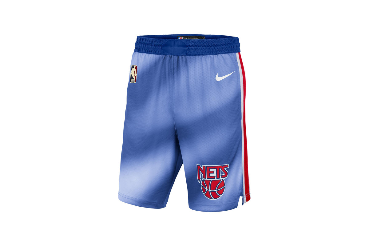 Exclusive Nike BROOKLYN NETS CLASSIC SHORT "PACIFIC BLUE" — 2XS — Front View