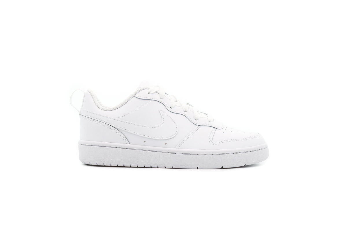 Exclusive Nike COURT BOROUGH LOW 2 (GS) "WHITE" — 3.5Y — Front View