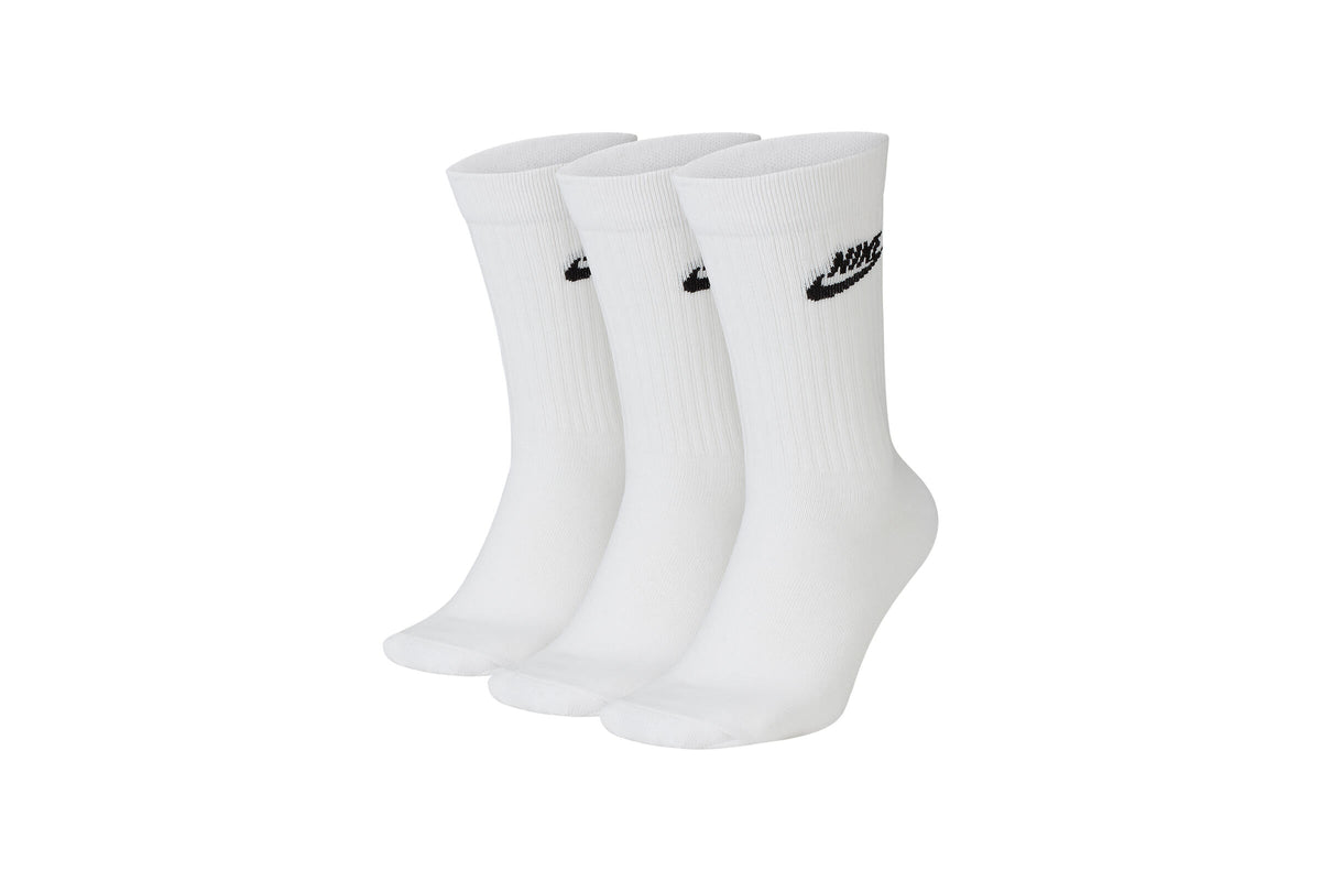 Exclusive Nike EVERYDAY ESSENTIAL SOCK "WHITE" — 2XS — Front View