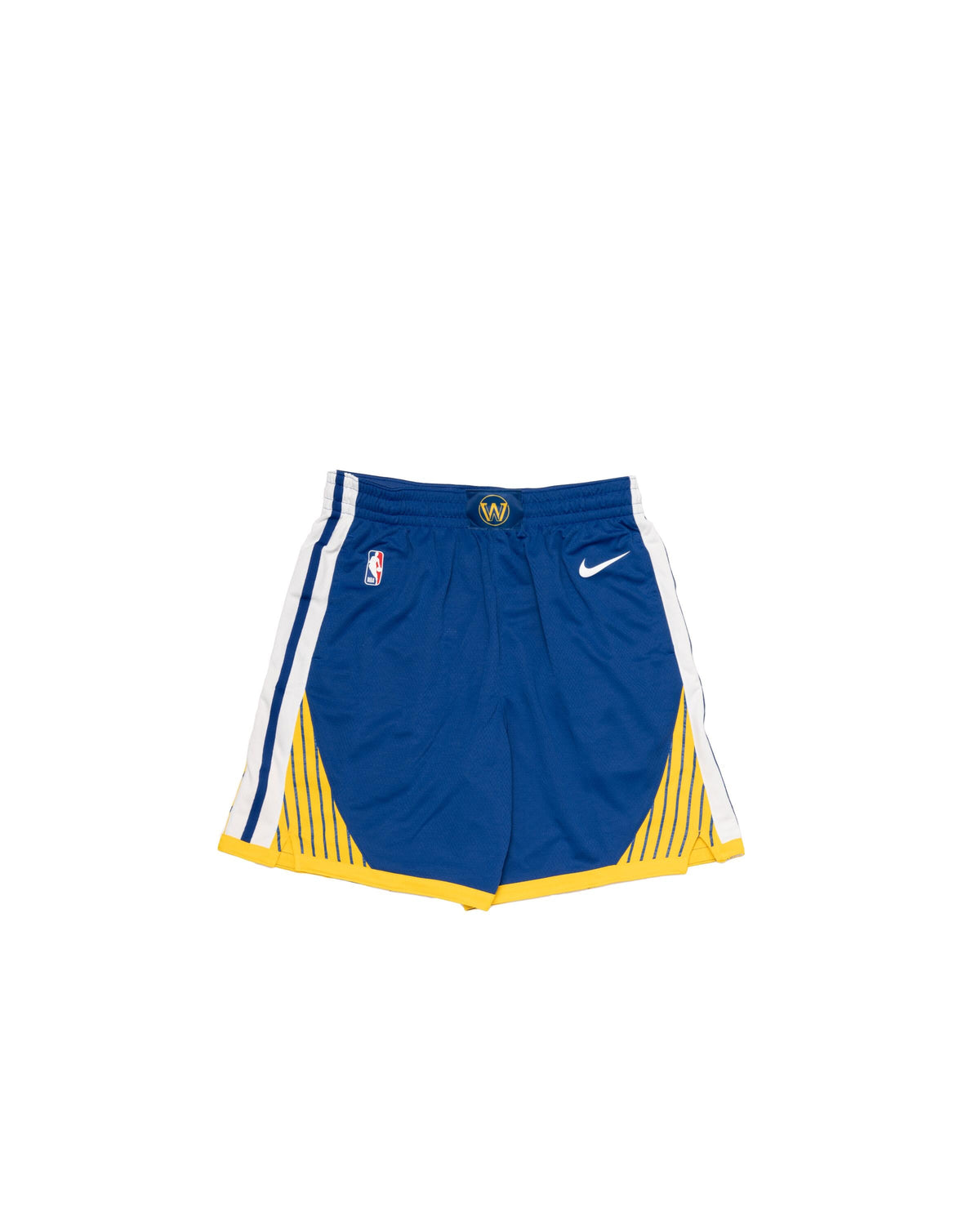 Exclusive Nike Golden State Warriors Icon Edi NBA Swingman Shorts — 2XS — Front View