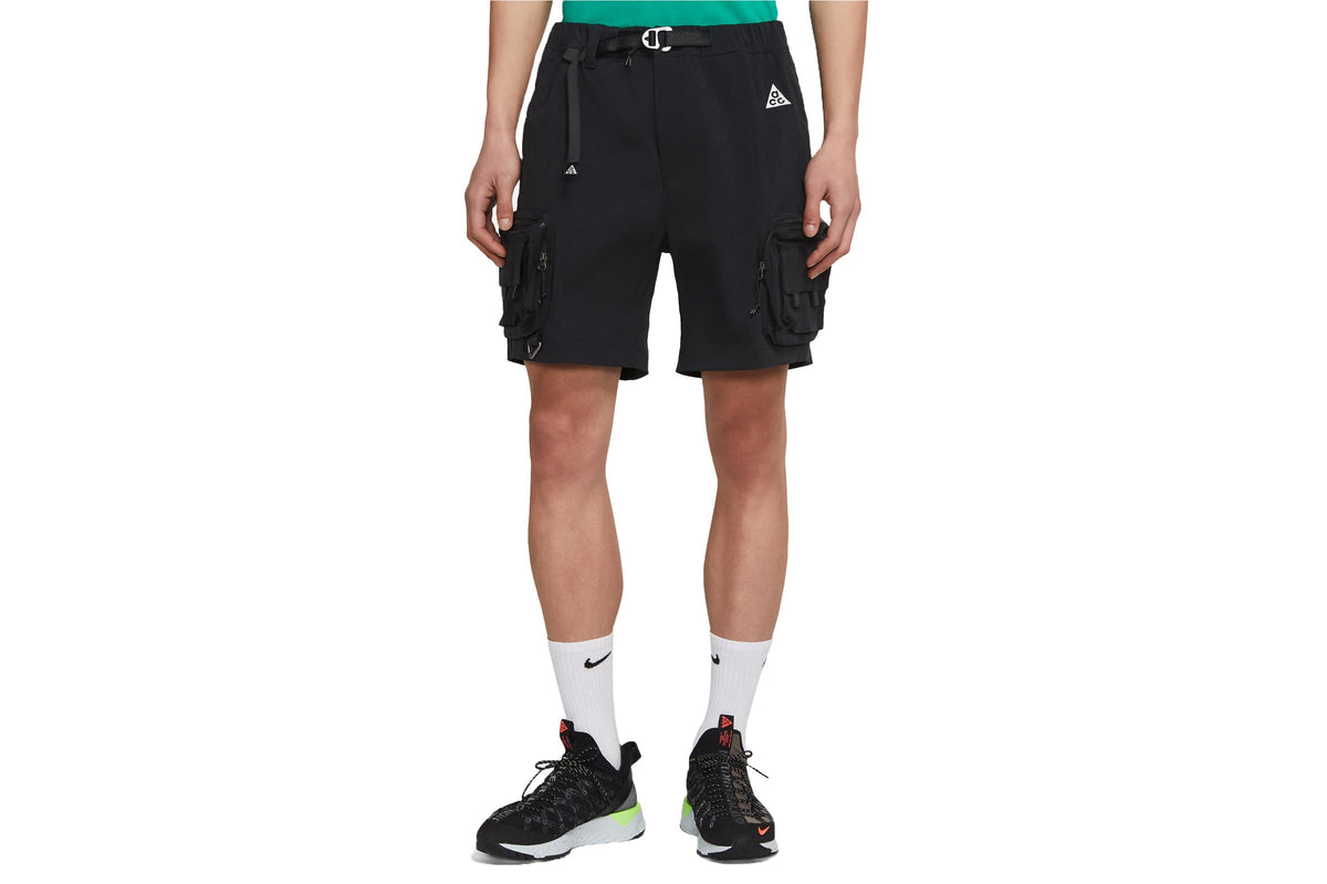 Exclusive Nike ACG CARGO SHORT "BLACK" — 2XS — Front View