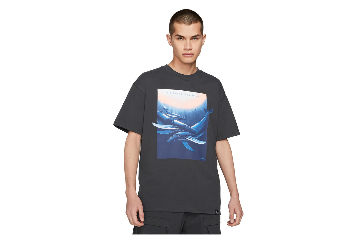 Exclusive Nike ACG SS TEE WYLAND "SMOKE GREY" — 2XS — Front View