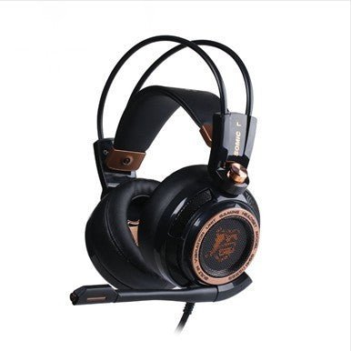 Exclusive Noise-Cancelling Headphones Headset Computer — Black — Top View