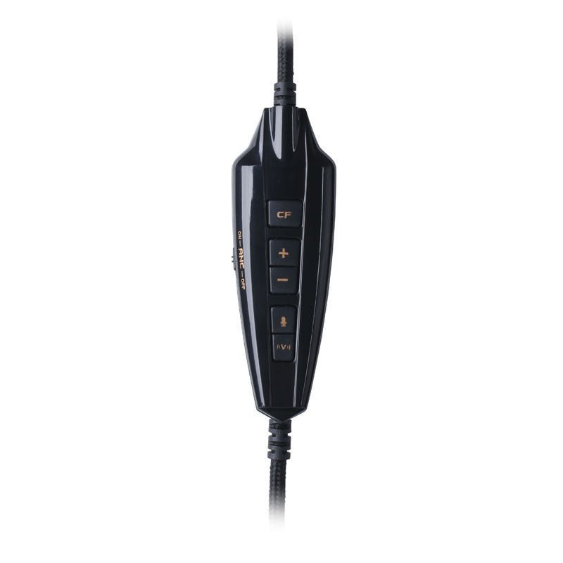 Exclusive Noise-Cancelling Headphones Headset Computer — Black — Back View