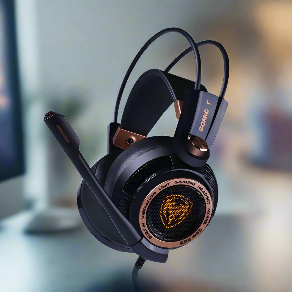 Exclusive Noise-Cancelling Headphones Headset Computer — Black — Front View