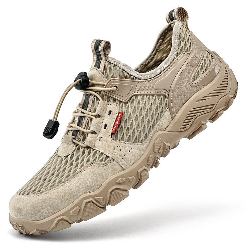 Exclusive Non-slip Soft-soled Mesh Surface Hiking Shoes — Black — Size 38 — Detail View