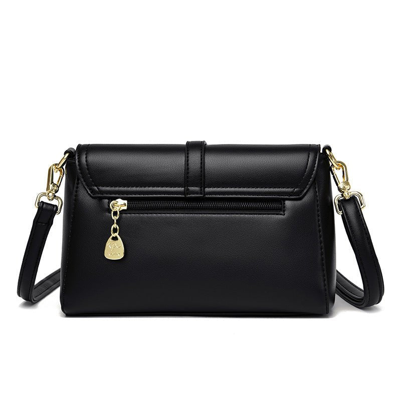 Exclusive One-shoulder Crossbody Fashion Women's Bag — Black — Side View