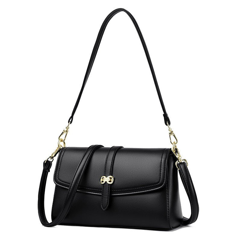 Exclusive One-shoulder Crossbody Fashion Women's Bag — Black — Top View