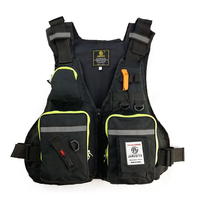 Exclusive Outdoor Multifunctional Life Vest — black — Side View